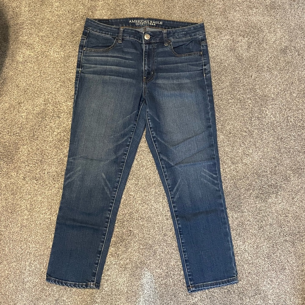 american eagle high rise jegging crop